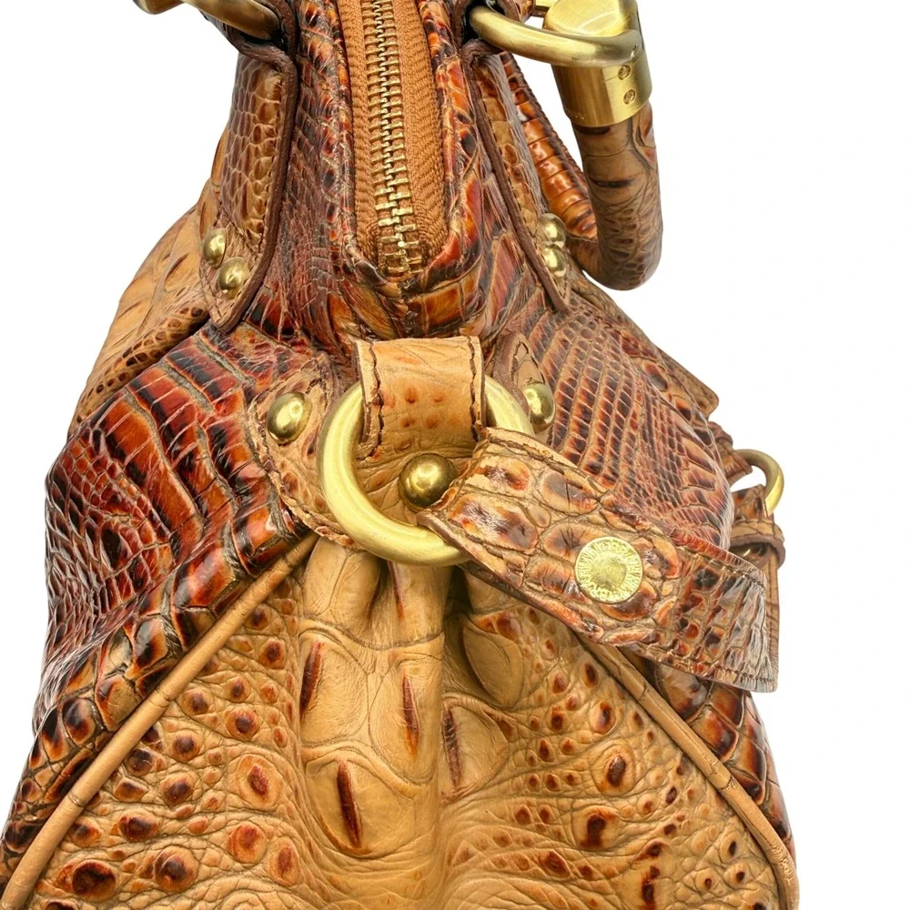Brahmin croc embossed
